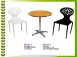 全新圓鋁桌 2人圓桌餐桌 餐廳咖啡廳用圓桌 黑白兩色餐椅可搭配