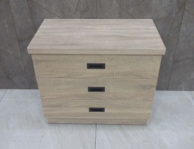 庫存新品出清 梧桐色81公分三抽置物櫃 抽屜櫃 三斗櫃 收納櫃