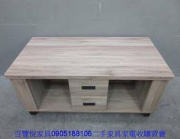 灰橡色120公分兩抽兩椅客廳沙發置物茶几矮桌 2