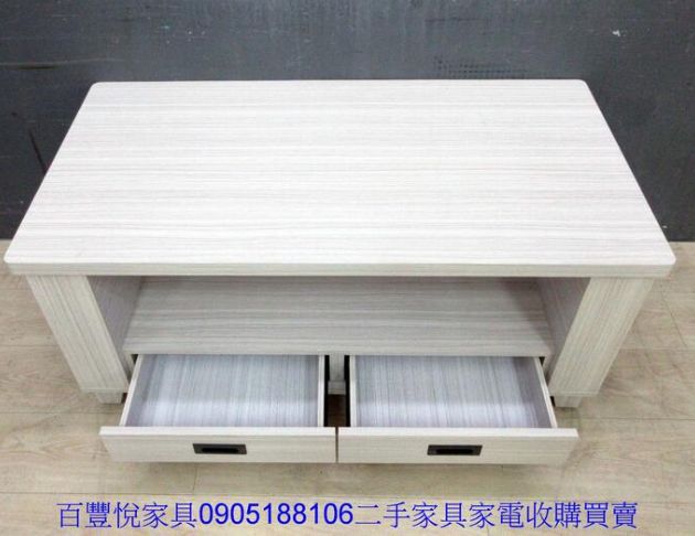 庫存新品出清 白橡木色120公分兩抽兩腳椅茶几 客廳沙發桌 3