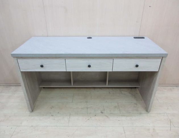 庫存新品出清 灰橡木色152公分北歐風可充電三抽書桌 電腦桌