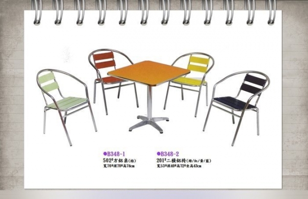 全新庫存戶外休閒方鋁桌 庭院桌椅 鋁製桌椅 另有二橫鋁椅四色可搭配 1