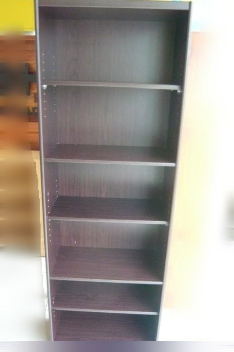 全新庫存胡桃色開放式書架 高書櫃 2x6尺置物櫃 展示櫃 商品架 1