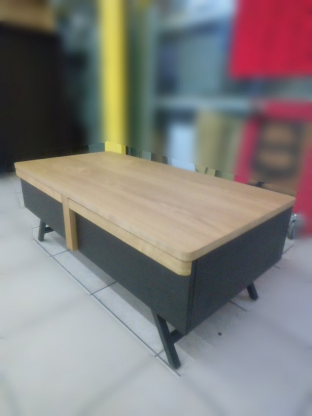 全新原木色鐵腳四尺大茶几 客廳桌 沙發桌 矮桌 置物收納桌 3