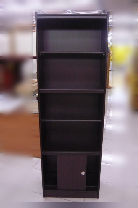 全新庫存玻璃滑門書櫃 直立式展示櫃 胡桃色書架 拉門書櫥 置物櫃 收納櫃 3