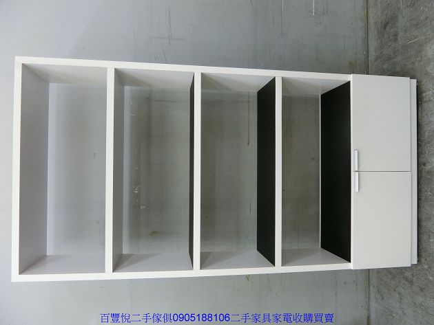 二手 書架 黑白色120公分展示書架 收藏書架 開放式書櫃 1