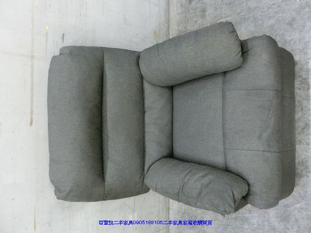 二手 沙發 灰色82公分單人可抬腳沙發 美容沙發 接待沙發 2