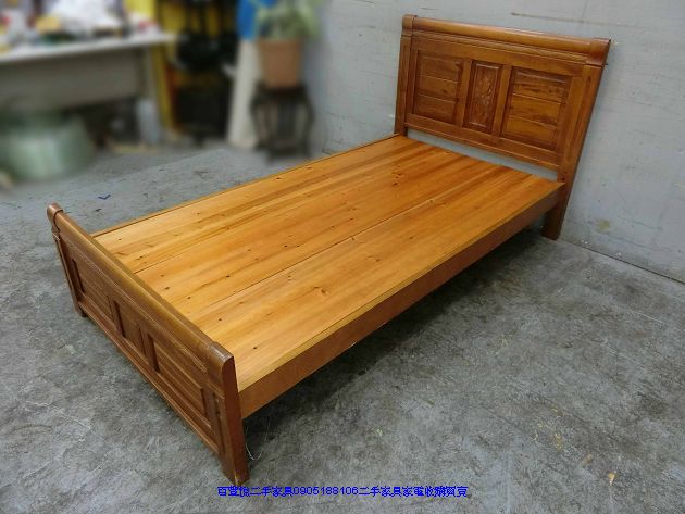 二手 床架 樟木色單人床架 套房床架 租屋床架 單人床組 實木床架 3