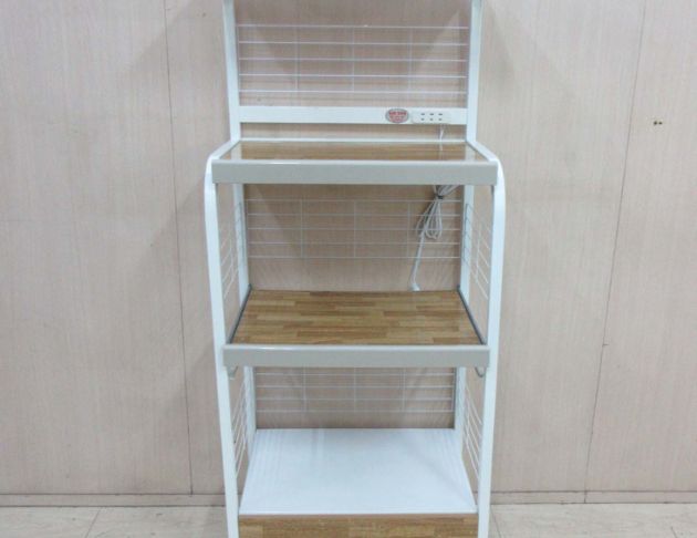 二手餐廚櫃 木紋白64公分兩抽電器架 餐櫃 收納架 置物架 