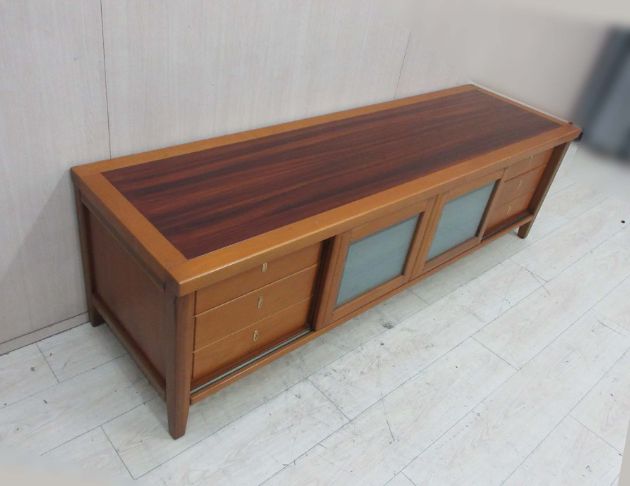 二手電視櫃 柚木色189公分兩門四抽櫃TV櫃 客廳實木收納長櫃 4