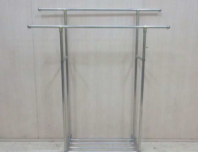 新品庫存出清 鍍銀130公分衣架 雙管衣架 掛衣架 曬衣架