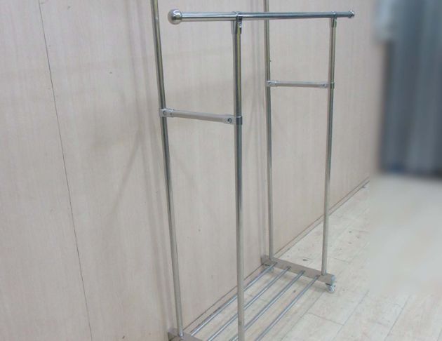 新品庫存出清 鍍銀130公分衣架 雙管衣架 掛衣架 曬衣架 2