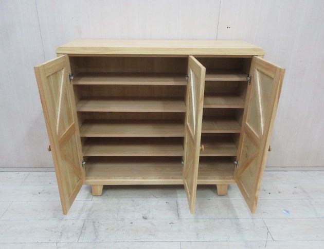 新品庫存出清 原木色120公分三門鞋櫃 玄關置物櫃 收納櫃 2