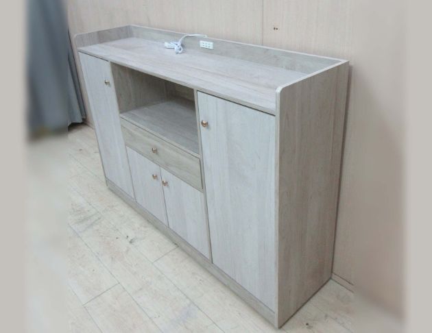 新品庫存出清 白橡木色159公分四門一抽電器櫃 收納櫃 餐櫃 5