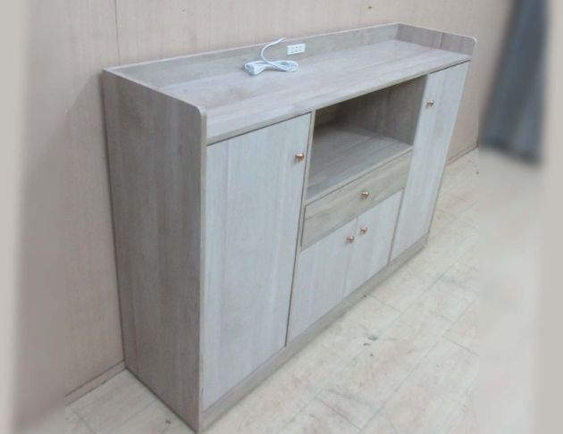 新品庫存出清 白橡木色159公分四門一抽電器櫃 收納櫃 餐櫃 4