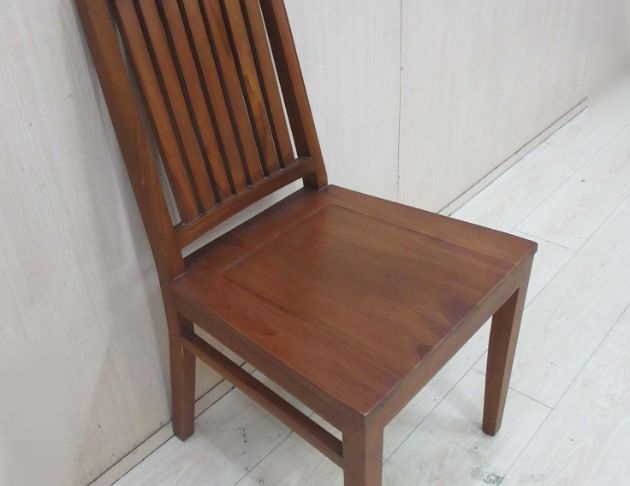 二手餐桌椅 詩肯46公分柚木餐椅 用餐椅 靠背椅 椅子 木椅 4