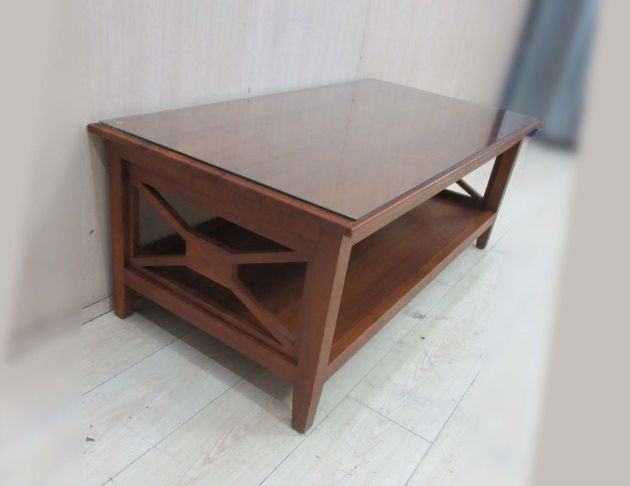 二手茶几 詩肯121公分柚木客廳桌 沙發桌 實木桌 桌子 矮桌 3