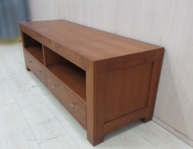 二手電視櫃 詩肯150公分柚木兩抽TV櫃 客廳收納櫃 置物長櫃 5