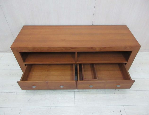 二手電視櫃 詩肯150公分柚木兩抽TV櫃 客廳收納櫃 置物長櫃 3