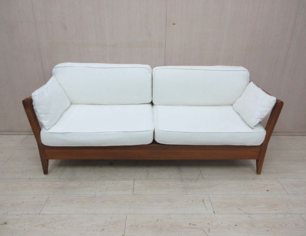 二手沙發 詩肯195公分柚木沙發 雙人沙發 木頭椅 客廳沙發椅