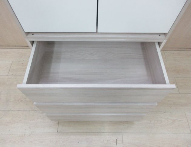 二手衣櫥 白橡木色81公分兩門三抽衣櫃 單人衣櫃 套房衣櫃 3