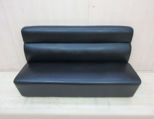 二手沙發 黑色180公分KTV沙發椅 無扶手沙發 休閒沙發 2