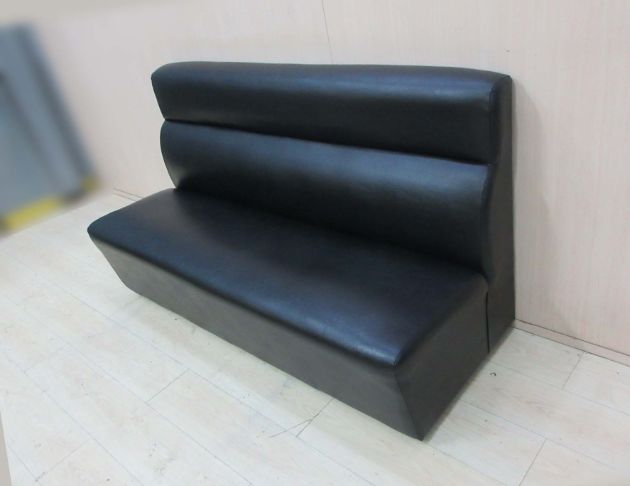 二手沙發 黑色180公分KTV沙發椅 無扶手沙發 休閒沙發 4