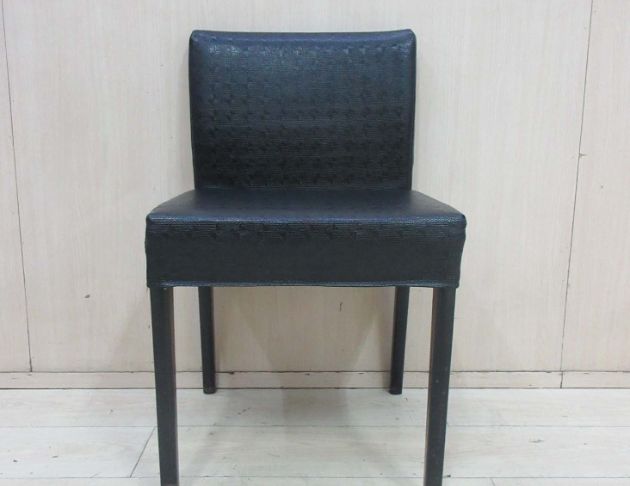 二手餐桌椅 黑色47公分皮餐椅 伯朗椅 咖啡椅 椅子 伯爵椅