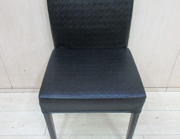 二手餐桌椅 黑色47公分皮餐椅 伯朗椅 咖啡椅 椅子 伯爵椅 2