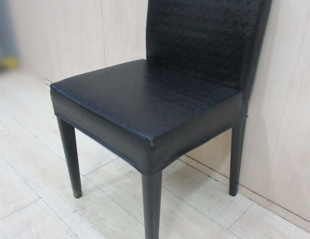 二手餐桌椅 黑色47公分皮餐椅 伯朗椅 咖啡椅 椅子 伯爵椅 4
