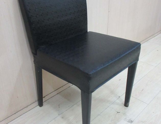 二手餐桌椅 黑色47公分皮餐椅 伯朗椅 咖啡椅 椅子 伯爵椅 3