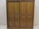 二手衣櫥 樟木色181公分鄉村風兩門五抽衣櫃 6尺實木衣櫃
