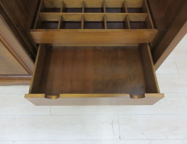 二手衣櫥 樟木色181公分鄉村風兩門五抽衣櫃 6尺實木衣櫃 5