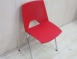 二手餐桌椅 紅色 白色46公分塑膠洽談椅 餐椅 靠背椅 會客椅