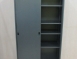 二手鐵櫃 鐵灰色90公分兩門文件櫃 推門置物櫃 內務櫃 辦公櫃 