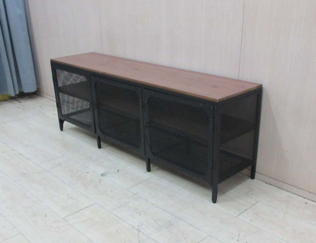 新竹二手家具◎百豐悅2手傢俱-二手電視櫃 黑色150公分工業風三門TV櫃 客廳收納櫃 長櫃 台中2手家具 八德二手傢俱 4