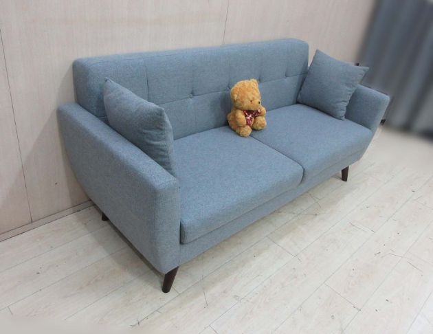 二手沙發 灰色190公分雙人布沙發 休閒沙發 客廳沙發 沙發椅 3