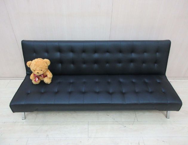 二手沙發床 黑色180公分折合沙發 懶人沙發 沙發椅 折合床 2