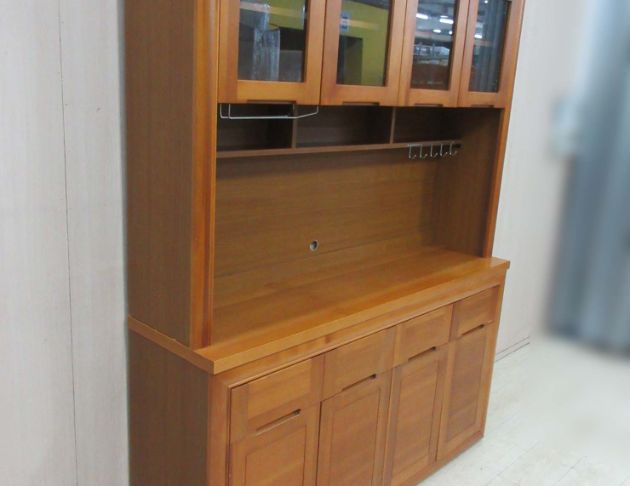 二手餐櫥櫃 柚木色157公分八門四抽高餐櫃 電器櫃 碗盤收納櫃 4