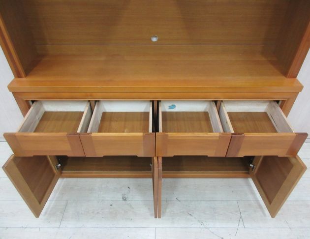 二手餐櫥櫃 柚木色157公分八門四抽高餐櫃 電器櫃 碗盤收納櫃 3