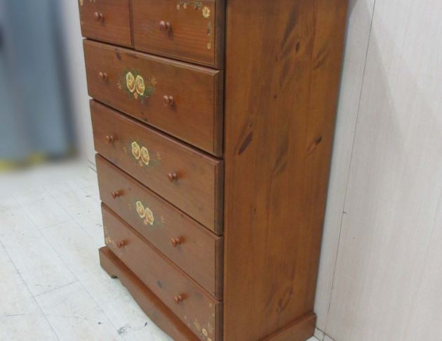 二手斗櫃 柚木色90公分鄉村風六抽置物櫃 六斗櫃 抽屜櫃 櫥櫃 5