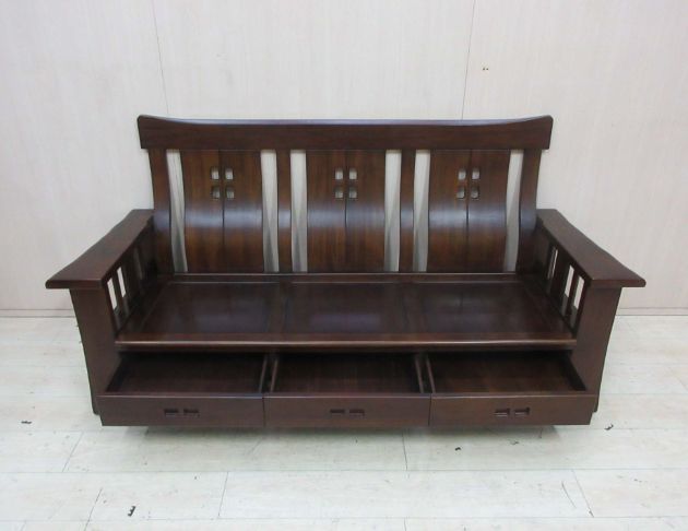 二手沙發 全實木1+2+3+大小茶几沙發椅組 客廳接待沙發椅 4