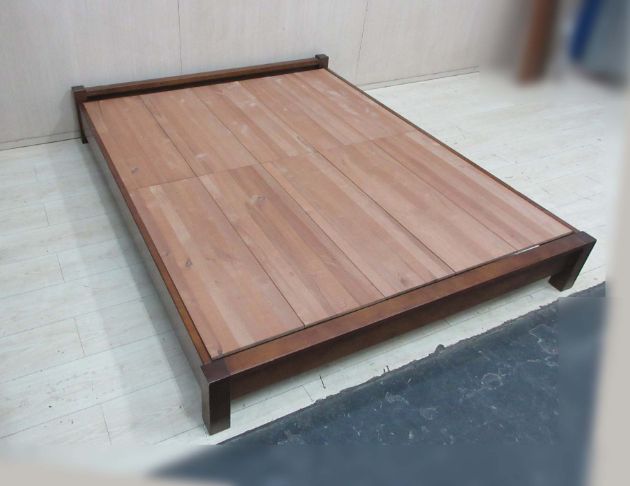 二手床架 胡桃色196公分床組 5尺雙人床架 寢具 臥式寢具 2