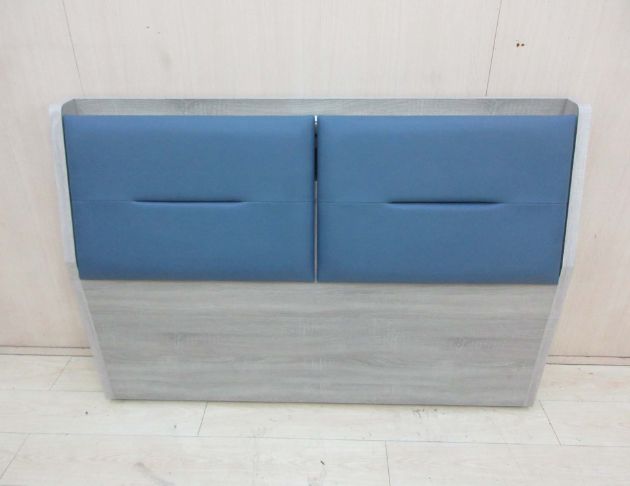 二手床頭櫃 灰橡色152公分兩門充電收納床頭 5尺雙人床頭箱