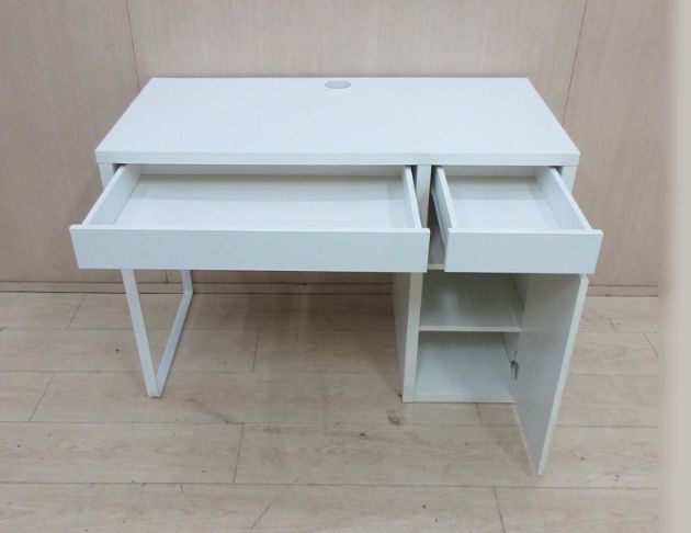 二手書桌 白色105公分一門兩抽電腦桌 工作桌 桌子 寫字桌 2