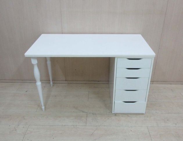 二手書桌 白色120公分五抽寫字桌 辦公桌 電腦桌 工作桌