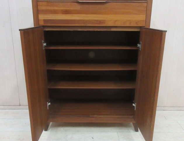 二手鞋櫥 集層木紋80公分兩門一抽鞋櫃 置物櫃 收納櫃 玄關櫃 3