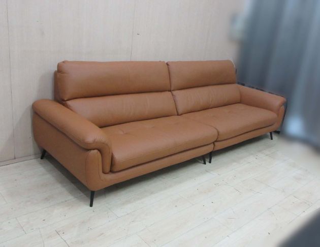 二手沙發 詩肯居家290公分一字形牛皮沙發 客廳沙發 沙發椅 3