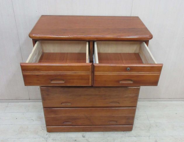 二手斗櫃 樟木色104公分五抽收納櫃 五斗櫃 抽屜櫃 置物櫃 2