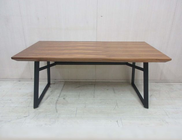 二手餐桌 柚木色180公分工業風實木餐桌 會議桌 桌子 洽談桌